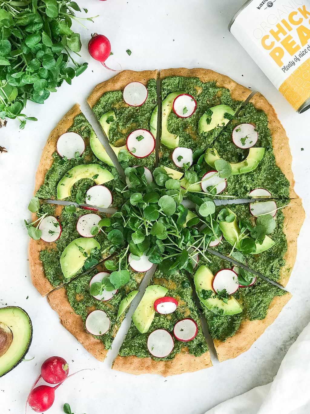 Pizza aux pois chiches